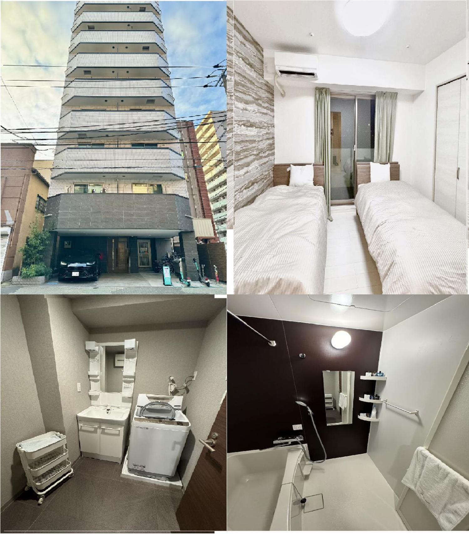Apartamento Calum Asakusa Imado Tokyoカルム浅草今戸ツインルーム新築民泊東京浅草隅田川今戸神社近くスカイツリー見えるコンビニコインランドリー近くある浅草駅まで徒歩圏内アクセス便利成田空港羽田空港銀座渋谷東京駅直通 *